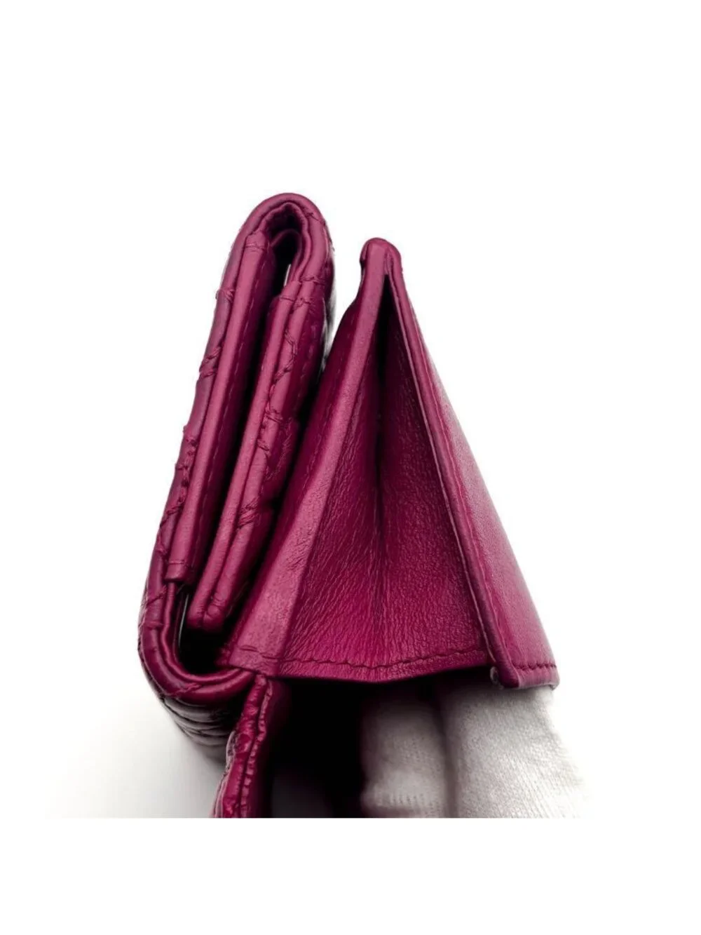 Chanel Wallet Camellia No 5 Stitch Trifold Compact